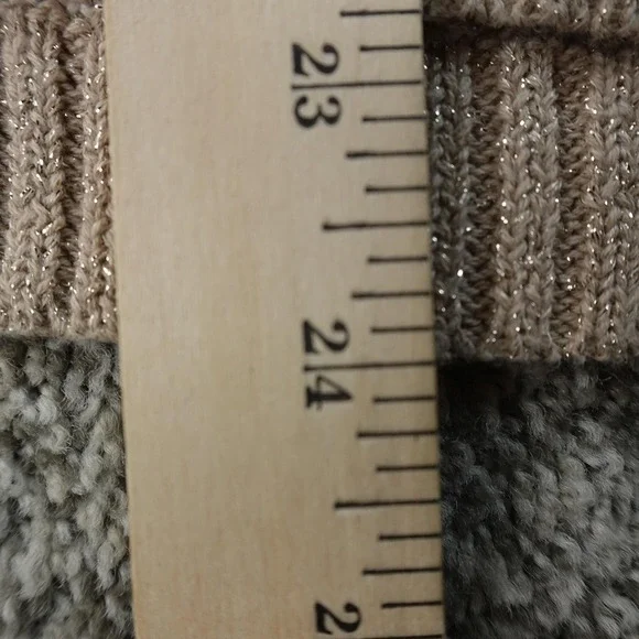 Banana Republic Cardigan Womens M Beige Metallic Knit Button Sweater Jacket Coat - Picture 7 of 10